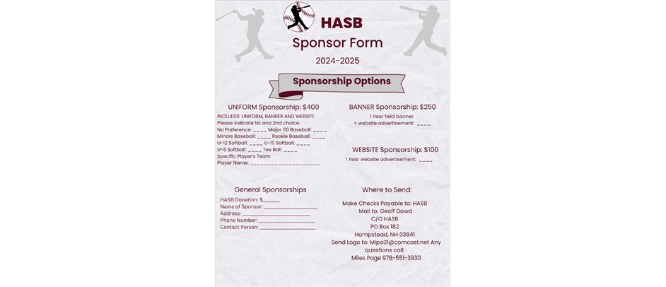 SPONSORSHIP OPPORTUNITIES 2025